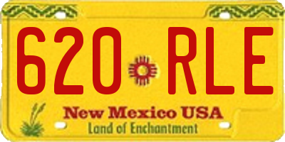 NM license plate 620RLE