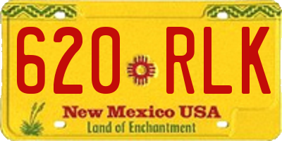 NM license plate 620RLK