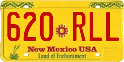 NM license plate 620RLL