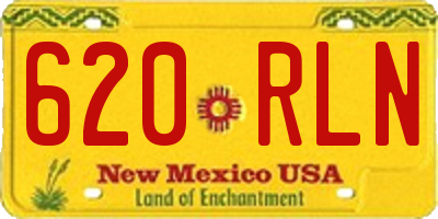 NM license plate 620RLN