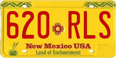 NM license plate 620RLS
