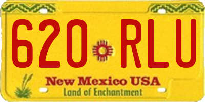 NM license plate 620RLU