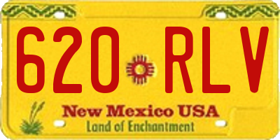 NM license plate 620RLV