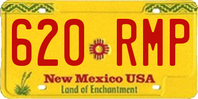 NM license plate 620RMP