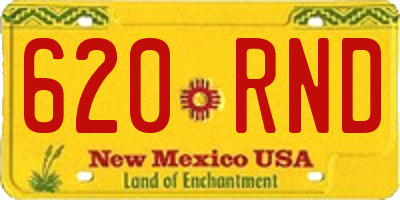 NM license plate 620RND