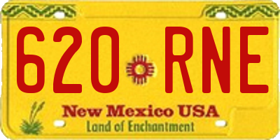 NM license plate 620RNE