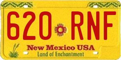 NM license plate 620RNF