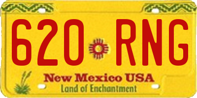 NM license plate 620RNG