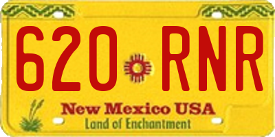 NM license plate 620RNR