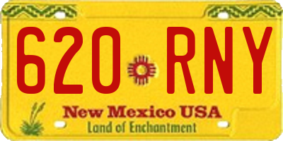 NM license plate 620RNY