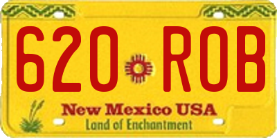 NM license plate 620ROB