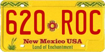 NM license plate 620ROC