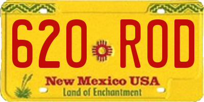 NM license plate 620ROD