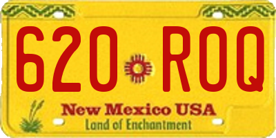 NM license plate 620ROQ