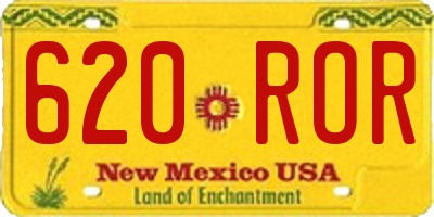 NM license plate 620ROR