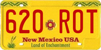 NM license plate 620ROT