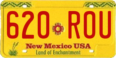 NM license plate 620ROU