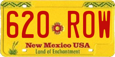 NM license plate 620ROW