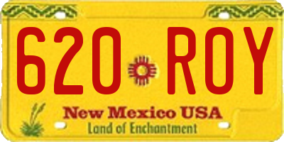NM license plate 620ROY