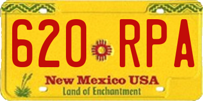 NM license plate 620RPA