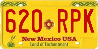 NM license plate 620RPK