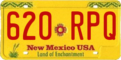 NM license plate 620RPQ