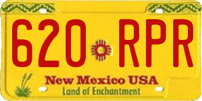NM license plate 620RPR