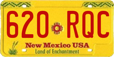 NM license plate 620RQC