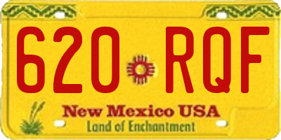 NM license plate 620RQF