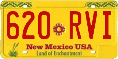 NM license plate 620RVI