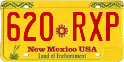NM license plate 620RXP