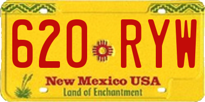 NM license plate 620RYW