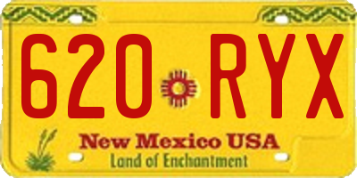 NM license plate 620RYX
