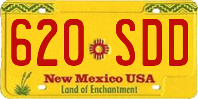 NM license plate 620SDD