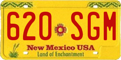 NM license plate 620SGM