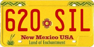 NM license plate 620SIL