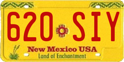NM license plate 620SIY