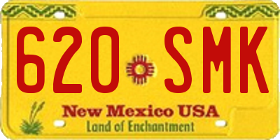 NM license plate 620SMK