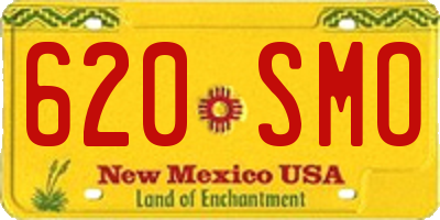 NM license plate 620SMO