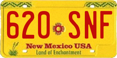 NM license plate 620SNF
