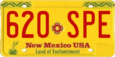 NM license plate 620SPE
