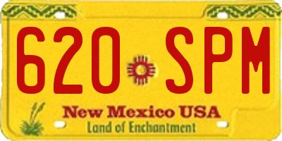 NM license plate 620SPM