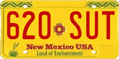 NM license plate 620SUT