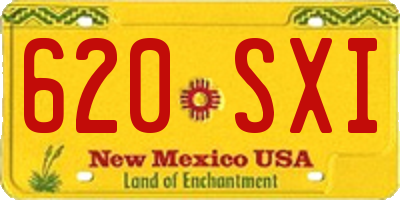 NM license plate 620SXI