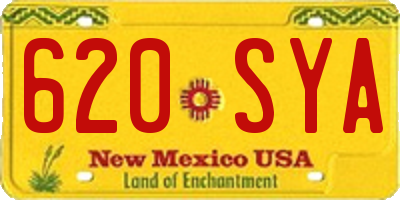 NM license plate 620SYA