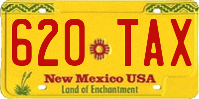 NM license plate 620TAX