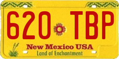 NM license plate 620TBP