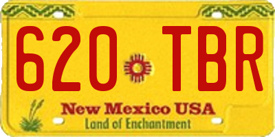 NM license plate 620TBR