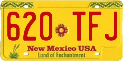 NM license plate 620TFJ