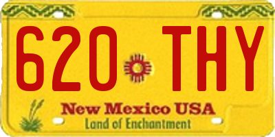 NM license plate 620THY